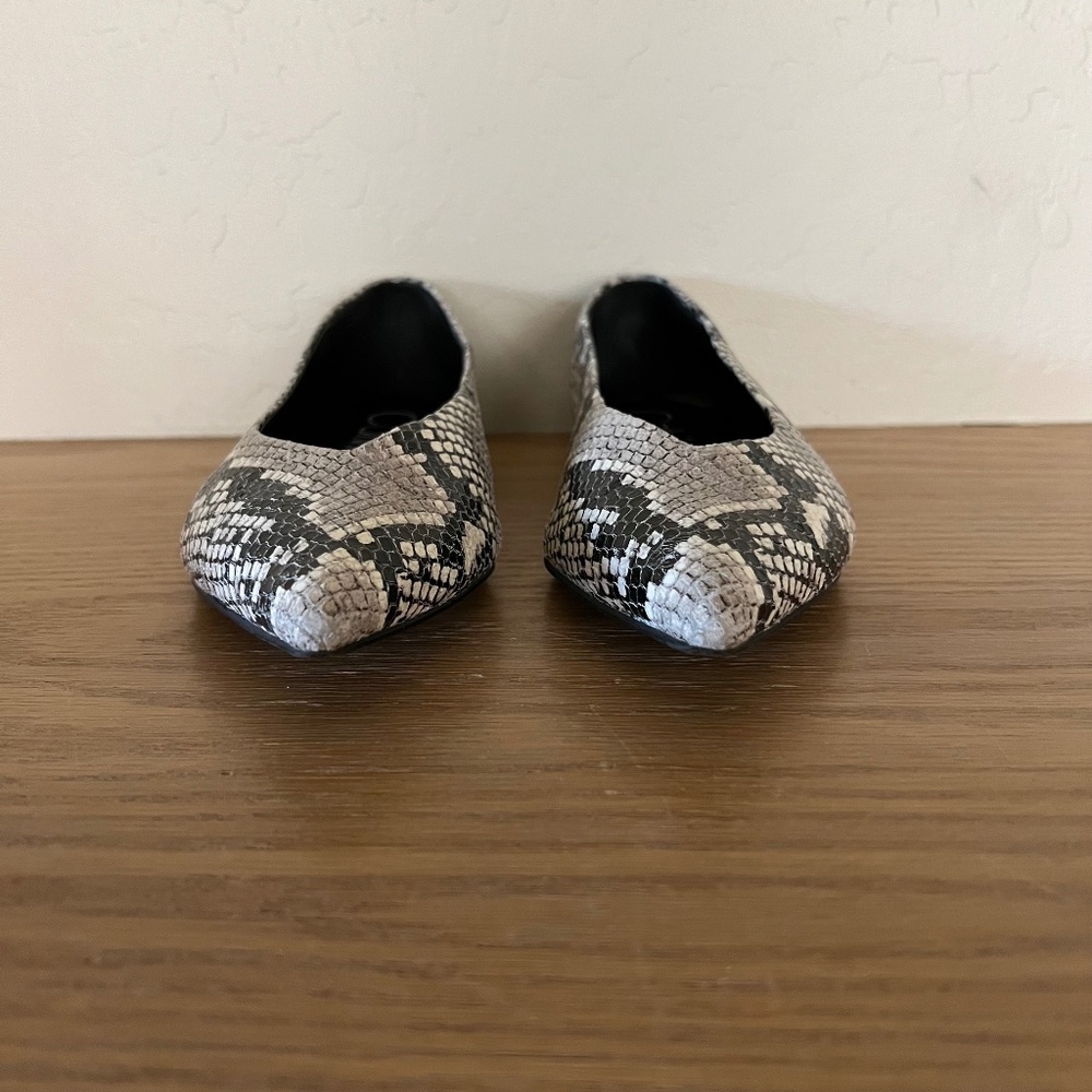 Calvin Klein Snake Print Leather Flats